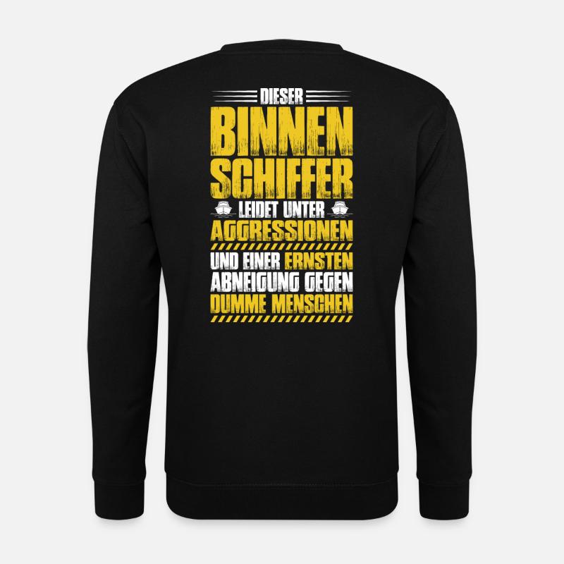 Binnenschiffer Binnenschifffahrt Binnenschiff - Unisex Pullover - Schwarz