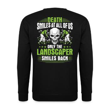 Landschaftsgärtner Gartenbau Landschaftsbau Garten - Unisex Pullover - Schwarz - Hinten - Michal (187cm)