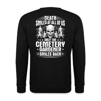 Friedhofsgärtner Friedhof Cemetery Gardener - Unisex Pullover - Schwarz - Hinten - Alina (178cm)