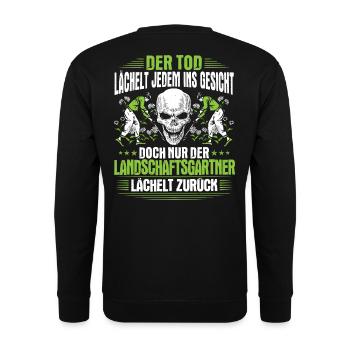 Landschaftsgärtner Gartenbau Landschaftsbau Garten - Unisex Pullover - Schwarz - Hinten - Michal (187cm)