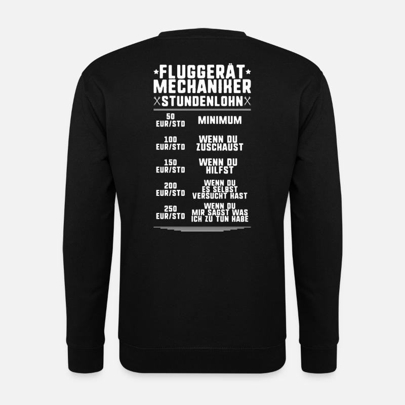 Fluggerätmechaniker Aircraft Mechanic - Unisex Pullover - Schwarz