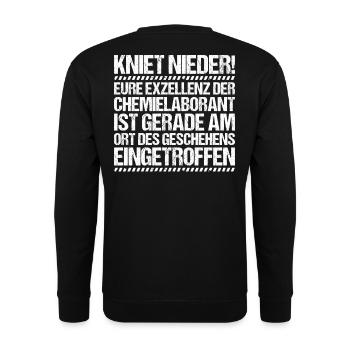 Chemical Laboratory Technician Chemical Laboratory Chemistry Laboratory - Unisex Sweatshirt - black - Back - Alina (178cm)