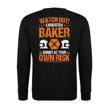 Baker Baking Baker Bakery Baking - Unisex Sweatshirt - black - Back - Alina (178cm)
