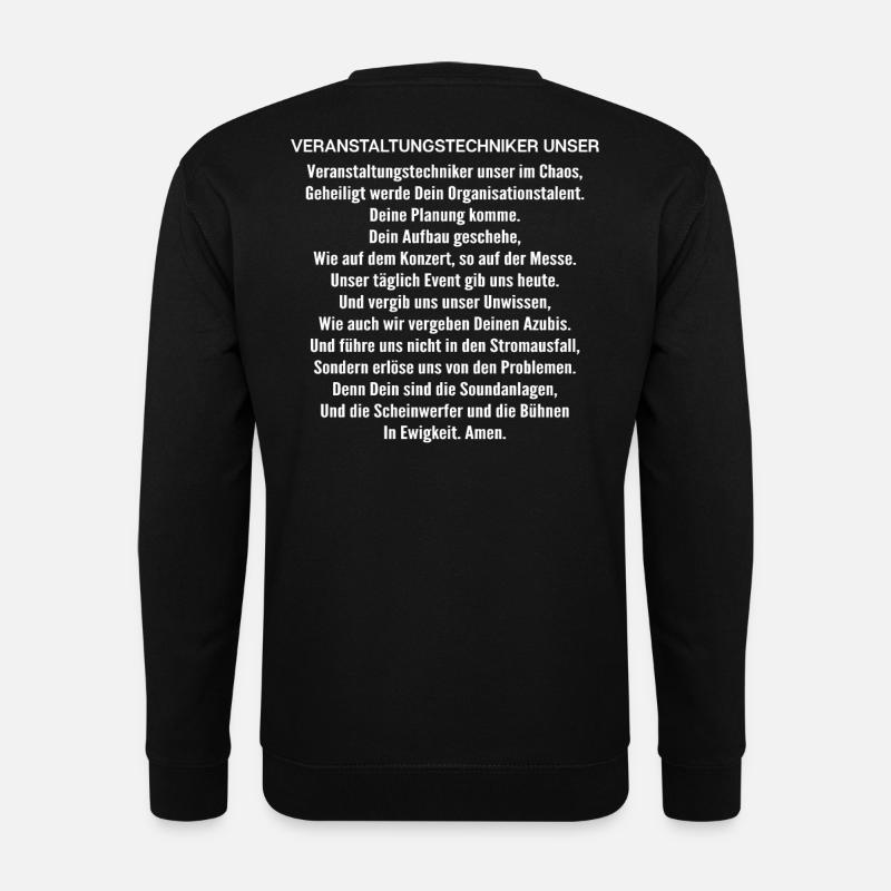 Veranstaltungstechniker Event Technician - Unisex Pullover - Schwarz