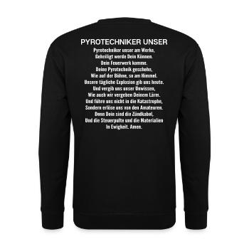 Pyrotechniker Feuerwerk Pyrotechnik Pyrotechnician - Unisex Pullover - Schwarz - Hinten - Alina (178cm)