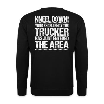 Truck driver Truck driver Professional driver Trucker - Unisex Sweatshirt - black - Back - Alina (178cm)