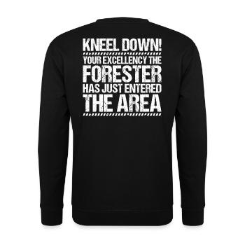 Forestier Forestier Forestier Forestier Ouvrier forestier Forêt - Sweat-shirt Unisexe - noir - Dos - Alina (178cm)