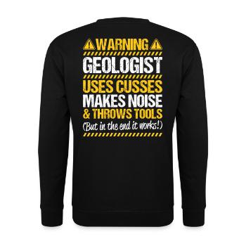 Geologie Geologe Geologist Geology Geologin - Unisex Sweatshirt - black - Back - Alina (178cm)