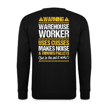 Warehouse Logistics Specialist Warehouse Worker Warehouse - Unisex Sweatshirt - black - Back - Alina (178cm)