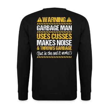 Specialist for recycling and waste management - Unisex Sweatshirt - black - Back - Alina (178cm)