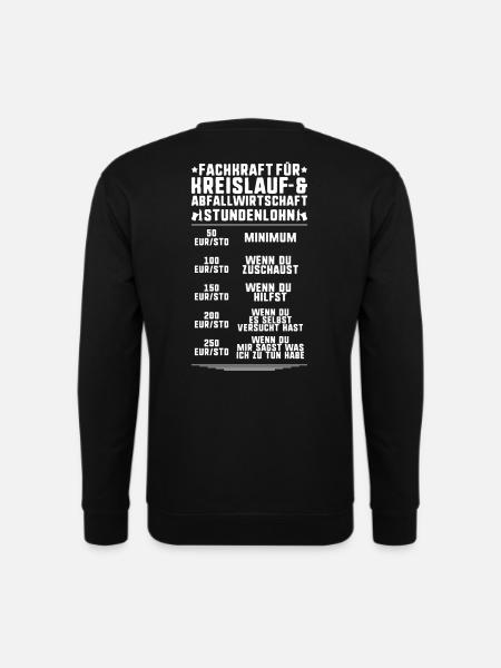 Fachkraft für Kreislauf- und Abfallwirtschaft - Unisex Pullover - Schwarz