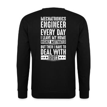 Mechatroniker Mechatronik Mechatronics Engineer - Unisex Pullover - Schwarz - Hinten - Michal (187cm)