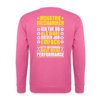 Industriemechaniker Industrial Mechanic - Unisex Pullover - Pink - Hinten