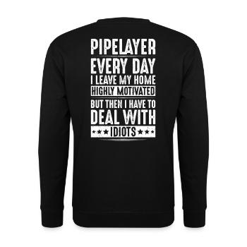 Pipeline Constructor Pipeline Construction Pipelayer - Unisex Sweatshirt - black - Back - Alina (178cm)