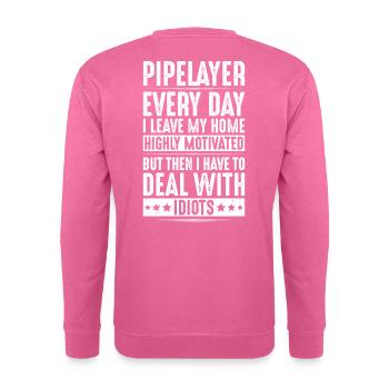 Constructeur de pipelines Construction de pipelines Pipelayer - Sweat-shirt Unisexe - rose - Dos