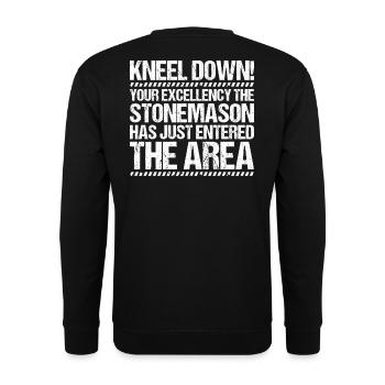 Steinmetz Steinbildhauer Stonemason Stone Mason - Unisex Sweatshirt - black - Back - Alina (178cm)