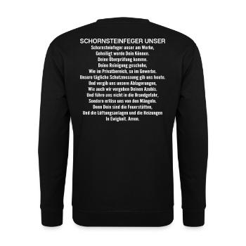 Schornsteinfeger Kaminkehrer Chimney Sweep - Unisex Pullover - Schwarz - Hinten - Michal (187cm)