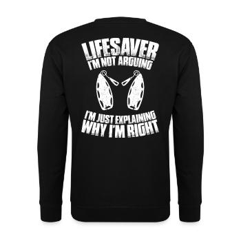 Sauveteur sauvetage aquatique sauveteur - Sweat-shirt Unisexe - noir - Dos - Alina (178cm)