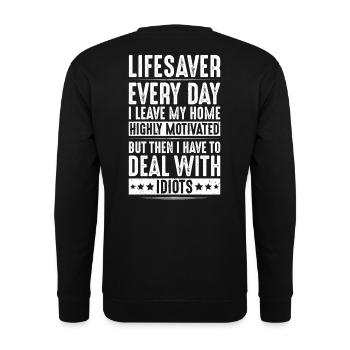 Sauveteur sauvetage aquatique sauveteur - Sweat-shirt Unisexe - noir - Dos - Alina (178cm)