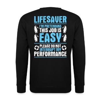 Sauveteur sauvetage aquatique sauveteur - Sweat-shirt Unisexe - noir - Dos - Alina (178cm)