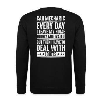 Ingénieur en mécatronique automobile Mécanicien automobile Mécanicien automobile - Sweat-shirt Unisexe - noir - Dos - Alina (178cm)