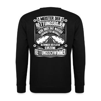 Rettungsschwimmer Wasserrettung Lifesaver - Unisex Pullover - Schwarz - Hinten - Alina (178cm)