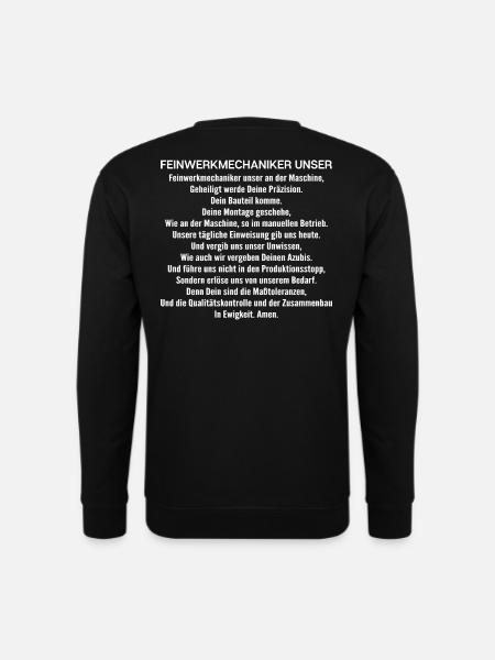 Feinwerkmechaniker Precision Machinist - Unisex Pullover - Schwarz