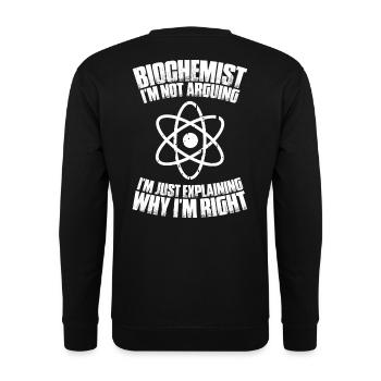 Biochemiker Biochemie Biochemistry Biochemist - Unisex Pullover - Schwarz - Hinten - Alina (178cm)