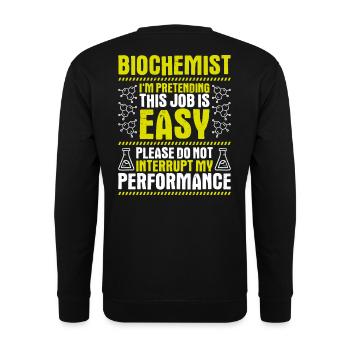 Biochemiker Biochemie Biochemistry Biochemist - Unisex Pullover - Schwarz - Hinten - Alina (178cm)