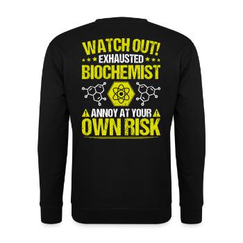 Biochemiker Biochemie Biochemistry Biochemist - Unisex Pullover - Schwarz - Hinten - Alina (178cm)