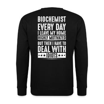 Biochemiker Biochemie Biochemistry Biochemist - Unisex Pullover - Schwarz - Hinten - Alina (178cm)