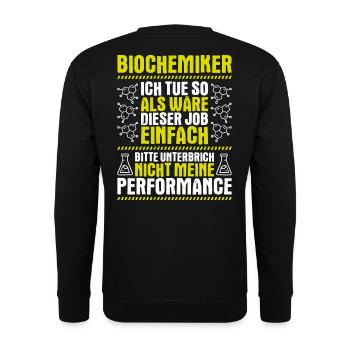 Biochemiker Biochimie Biochimie Biochimiste - Sweat-shirt Unisexe - noir - Dos - Alina (178cm)