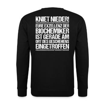 Biochemiker Biochimie Biochimie Biochimiste - Sweat-shirt Unisexe - noir - Dos - Alina (178cm)