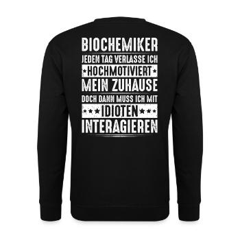 Biochemiker Biochemie Biochemistry Biochemist - Unisex Pullover - Schwarz - Hinten - Alina (178cm)