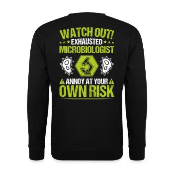 Microbiology Microbiologist Biology Biologist - Unisex Sweatshirt - black - Back - Alina (178cm)