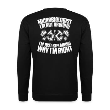 Microbiology Microbiologist Biology Biologist - Unisex Sweatshirt - black - Back - Alina (178cm)