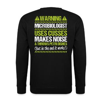 Microbiology Microbiologist Biology Biologist - Unisex Sweatshirt - black - Back - Alina (178cm)