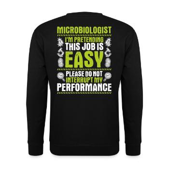 Microbiology Microbiologist Biology Biologist - Unisex Sweatshirt - black - Back - Alina (178cm)
