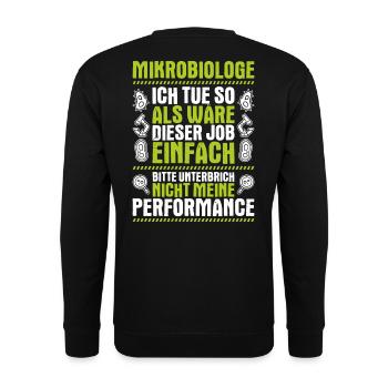 Mikrobiologie Mikrobiologe Biologie Biologe - Unisex Pullover - Schwarz - Hinten - Alina (178cm)