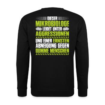 Mikrobiologie Mikrobiologe Biologie Biologe - Unisex Pullover - Schwarz - Hinten - Alina (178cm)