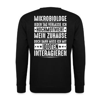Mikrobiologie Mikrobiologe Biologie Biologe - Unisex Pullover - Schwarz - Hinten - Alina (178cm)