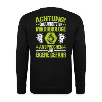 Mikrobiologie Mikrobiologe Biologie Biologe - Unisex Pullover - Schwarz - Hinten - Alina (178cm)
