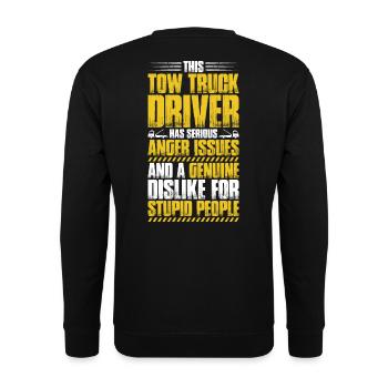 Conducteur de dépanneuse de service - Sweat-shirt Unisexe - noir - Dos - Alina (178cm)
