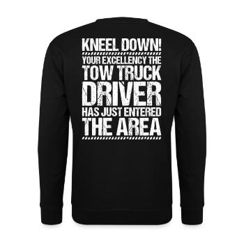 Conducteur de dépanneuse de service - Sweat-shirt Unisexe - noir - Dos - Alina (178cm)
