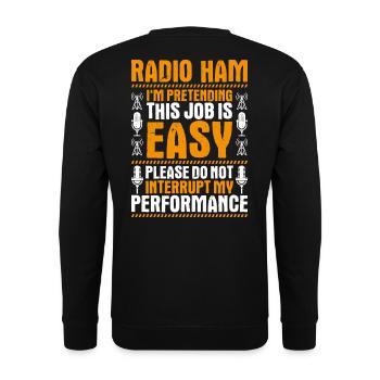 Amateurfunker Amateurfunk Radio Ham Amateur Radio - Sweat-shirt Unisexe - noir - Dos - Michal (187cm)