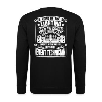 Veranstaltungstechniker Event Technician - Unisex Sweatshirt - black - Back - Alina (178cm)
