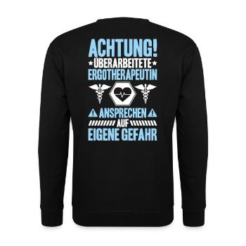 Ergotherapeut Ergotherapie Occupational Therapist - Unisex Pullover - Schwarz - Hinten - Michal (187cm)