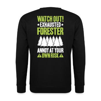 Forestier Forestier Forestier Travailleurs forestiers Forêt - Sweat-shirt Unisexe - noir - Dos - Alina (178cm)