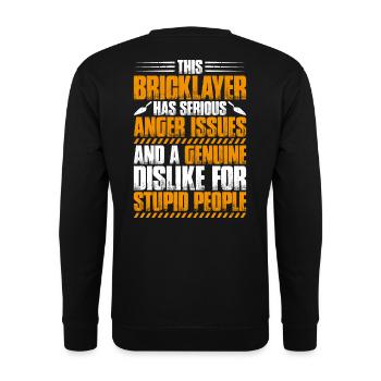 Master Masonry Masonry Bricklayer Mason - Unisex Sweatshirt - black - Back - Alina (178cm)