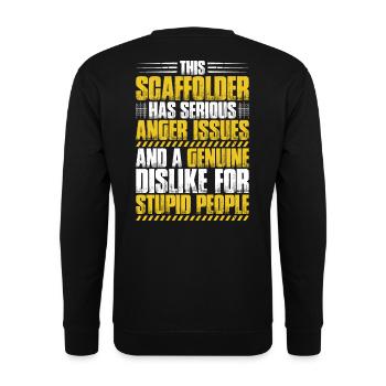 Échafaudage Échafaudage Échafaudage - Sweat-shirt Unisexe - noir - Dos - Alina (178cm)